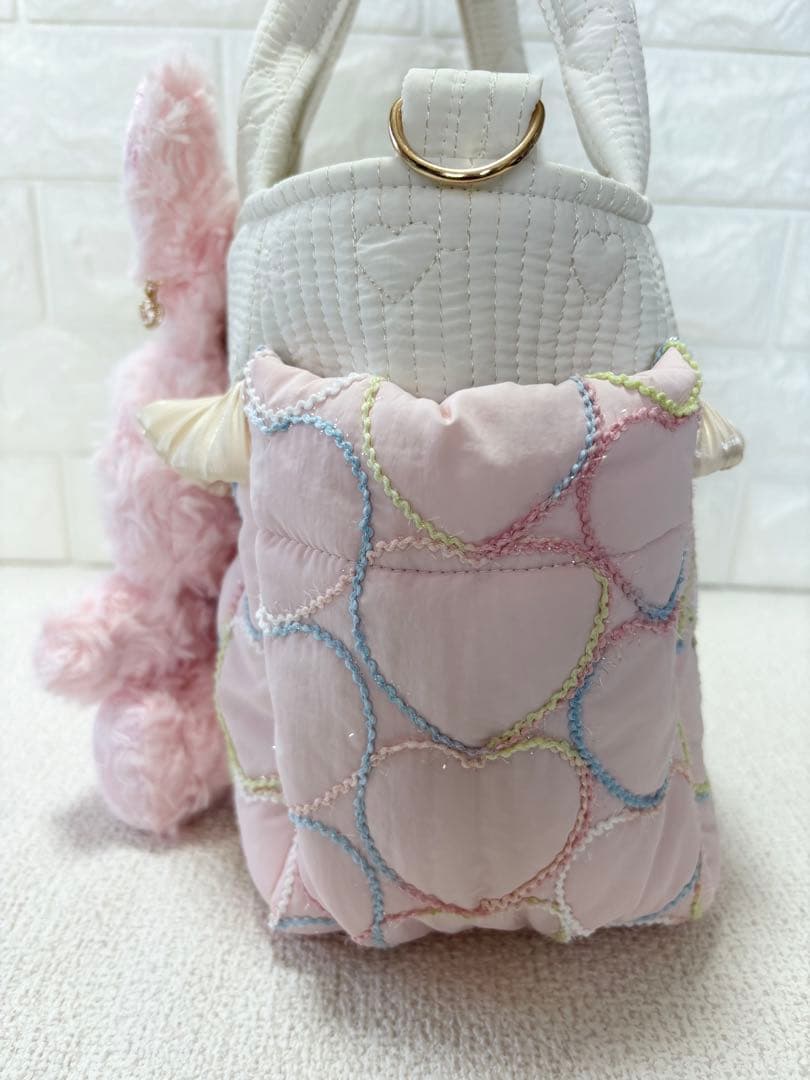 山*ば様 コヤンイサムチョン　サイドポケットトートバッグピンク　うさぎちゃん　猫