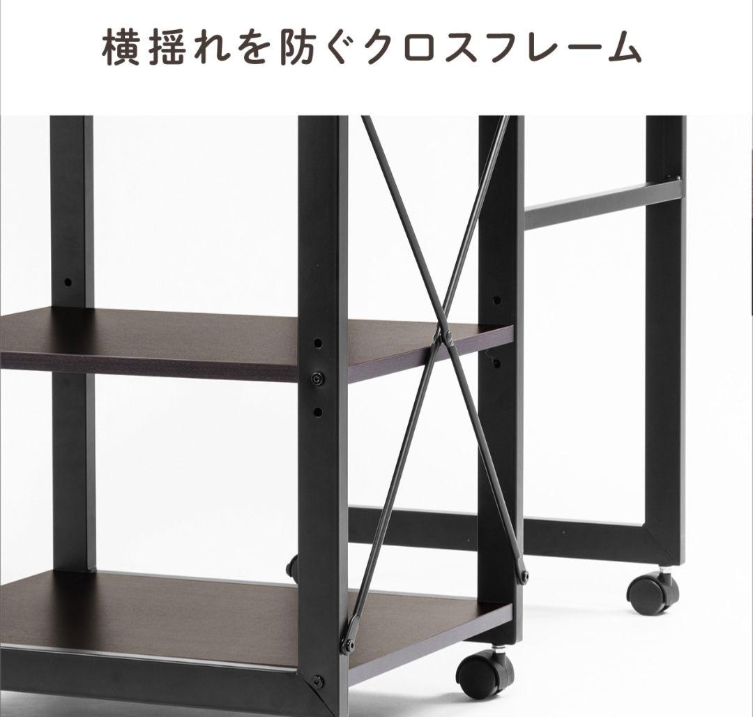 キャスター付天板折りたたみデスク 100-DESKN006シリーズ ブラウン