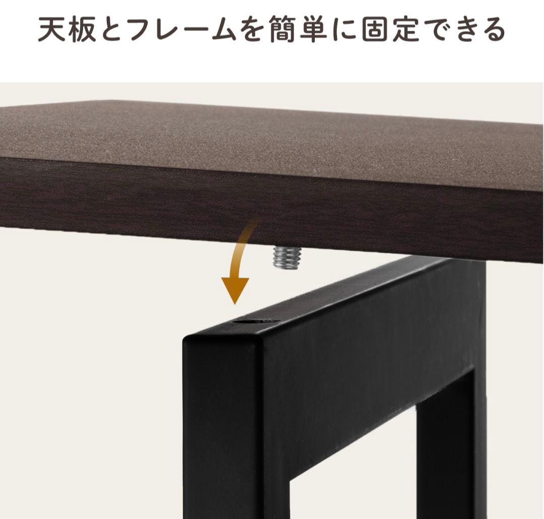 キャスター付天板折りたたみデスク 100-DESKN006シリーズ ブラウン