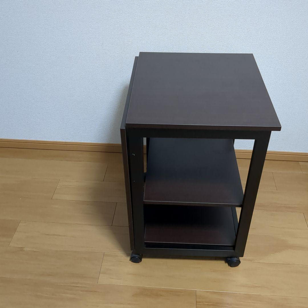 キャスター付天板折りたたみデスク 100-DESKN006シリーズ ブラウン