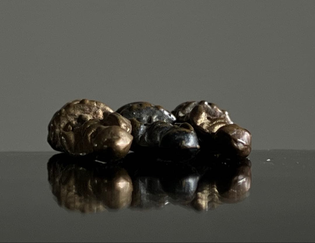 【巡る祈り 極小 阿弥陀如来像 約2㎝ 三体 江戸〜明治頃】豆仏 仏像お守り護符