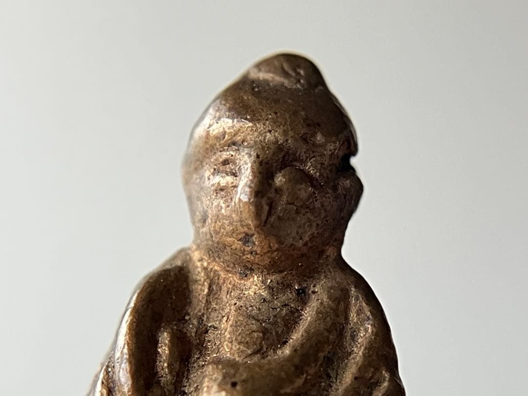 【巡る祈り 極小 阿弥陀如来像 約2㎝ 三体 江戸〜明治頃】豆仏 仏像お守り護符