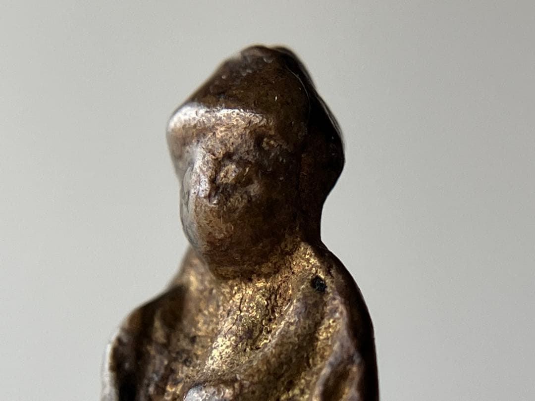 【巡る祈り 極小 阿弥陀如来像 約2㎝ 三体 江戸〜明治頃】豆仏 仏像お守り護符