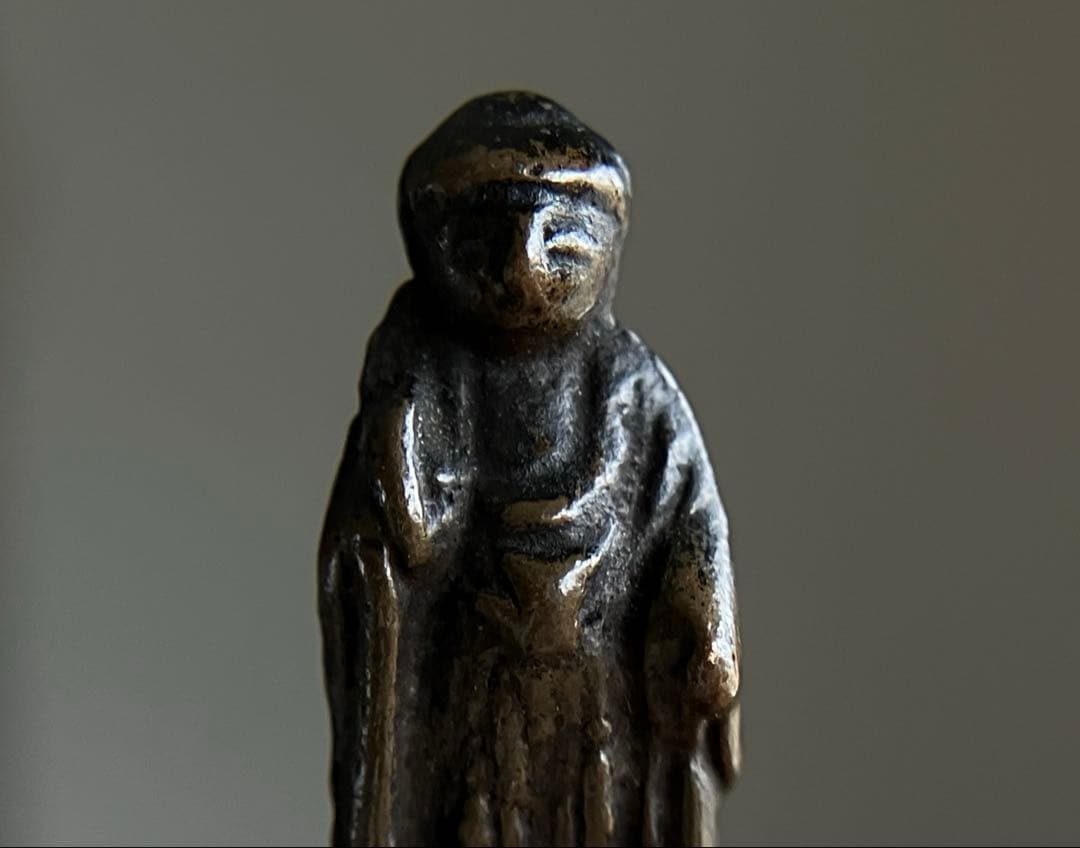 【巡る祈り 極小 阿弥陀如来像 約2㎝ 三体 江戸〜明治頃】豆仏 仏像お守り護符