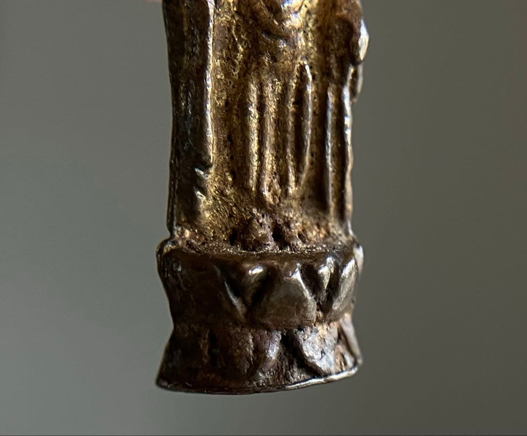 【巡る祈り 極小 阿弥陀如来像 約2㎝ 三体 江戸〜明治頃】豆仏 仏像お守り護符