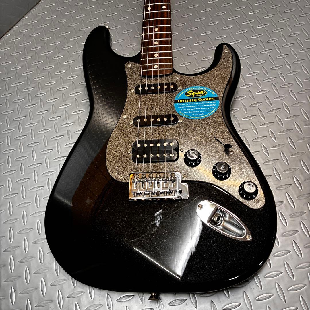【廃盤カラー】Squier Affinity ブラックグレーメタリック ラメ塗装