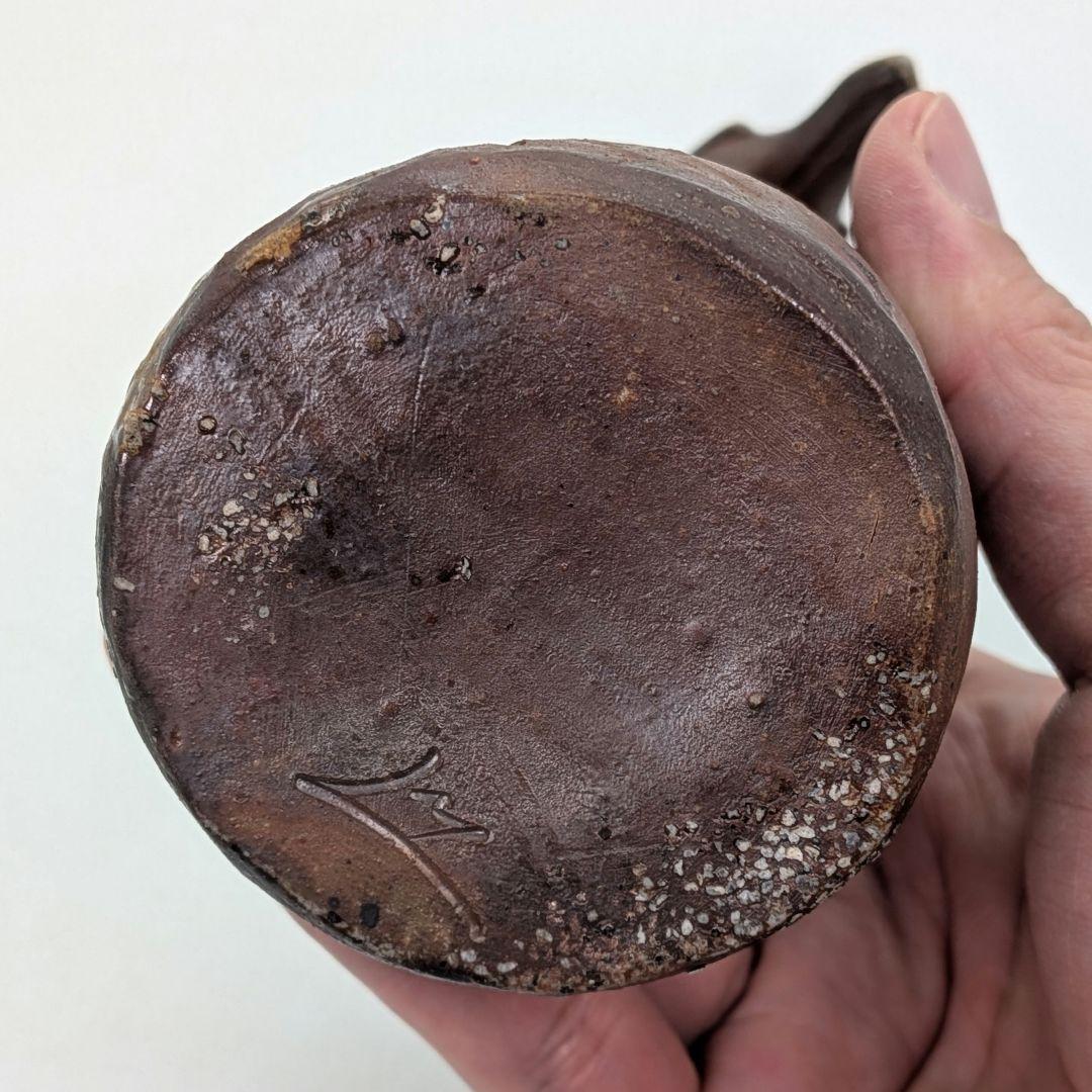 藤原陶臣 備前焼 鶯置物 合箱合布 ウグイス 鳥 トリ bird 細工物 在銘