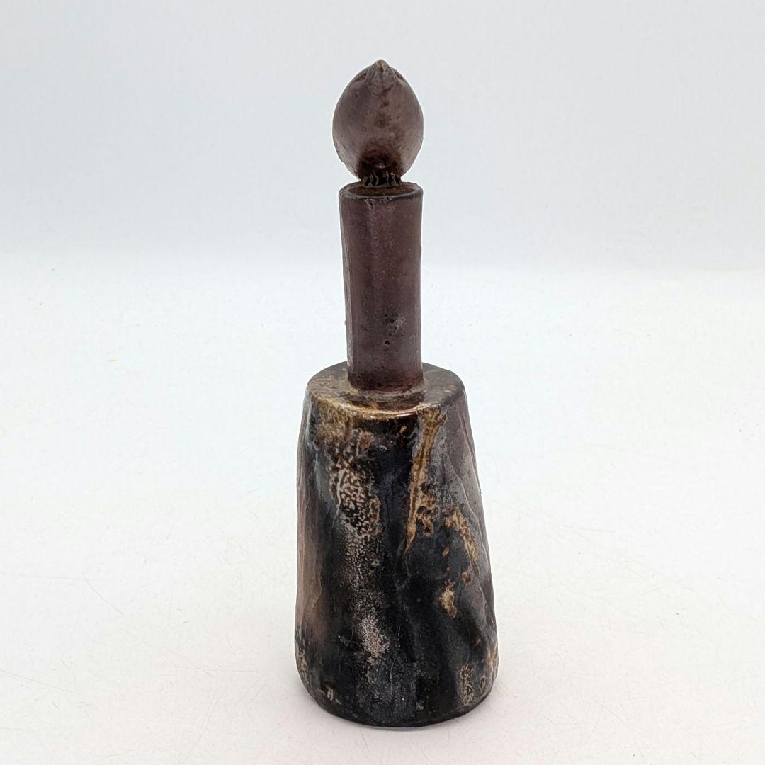 藤原陶臣 備前焼 鶯置物 合箱合布 ウグイス 鳥 トリ bird 細工物 在銘