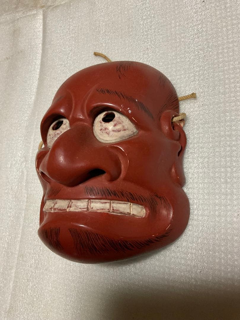 備前神楽／神楽面・能天鬼。年代物・木面。【神楽面　昭和時代の物となります】。