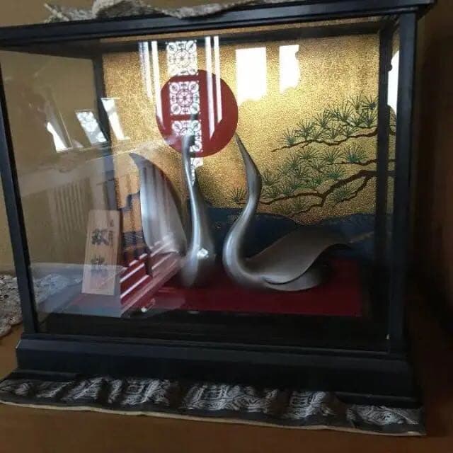 幸せ 幸福/ 永遠の愛鶴の置物