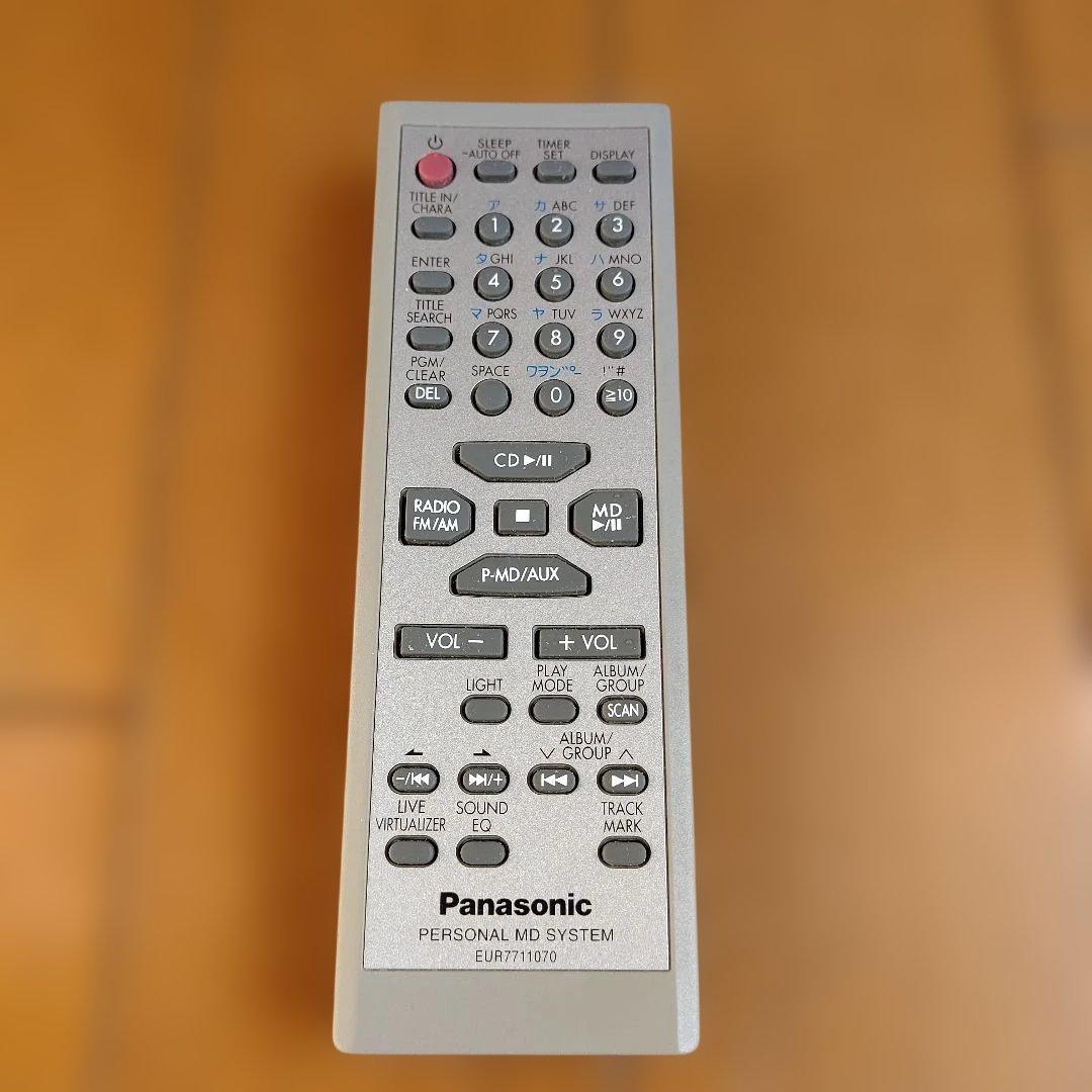 美品 Panasonic パーソナルMDシステム RX-MDX61