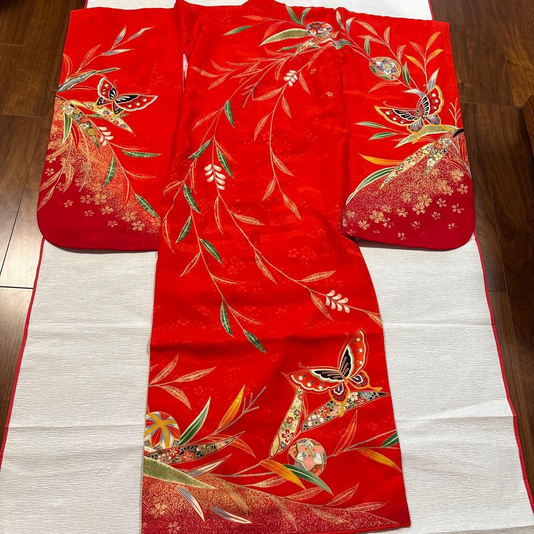 七五三　七歳正絹着物五点セット　美品