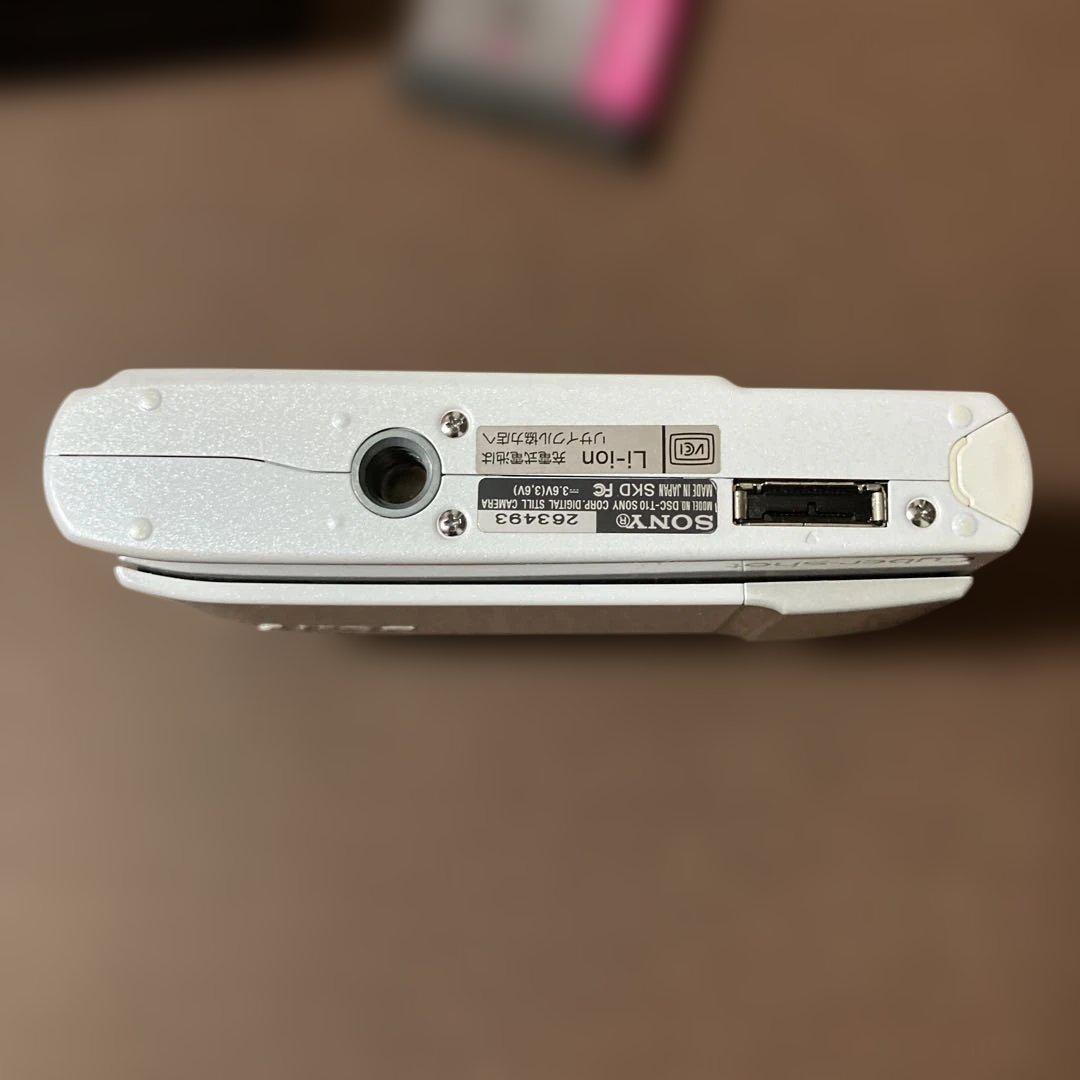 【SONY】Cyber-Shot DSC-T10、ホワイト　マイクロSD付き