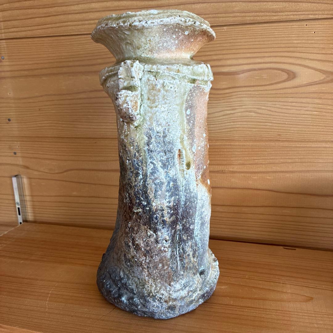 伊賀焼　井村洸生作　花入　自然秞