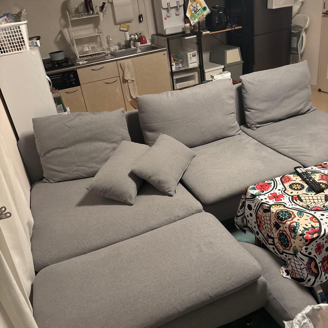 SÖDERHAMN ソーデルハムン　4人掛けソファ, 寝椅子付き