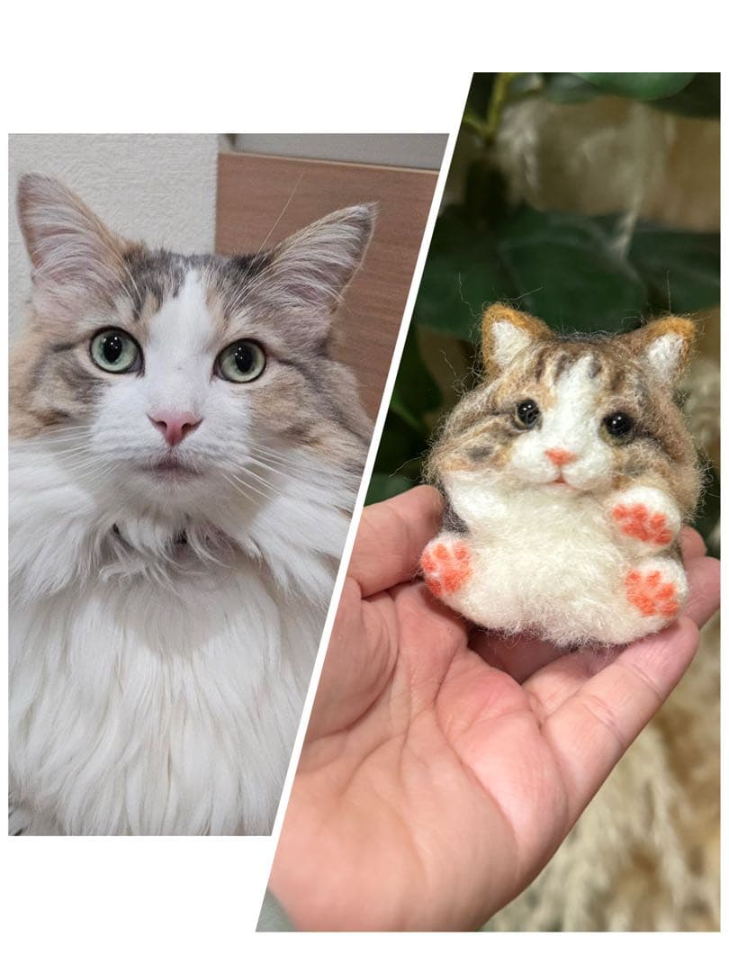 うちの子マスコット　まんまるあにまるず　羊毛フェルト　マスコット　ペット