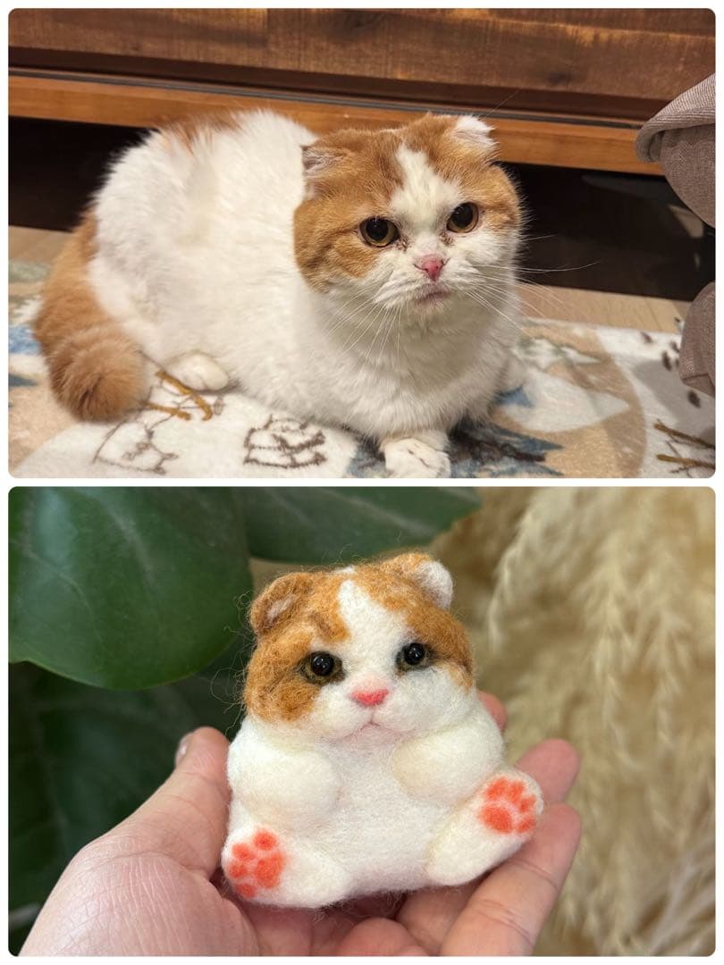 うちの子マスコット　まんまるあにまるず　羊毛フェルト　マスコット　ペット