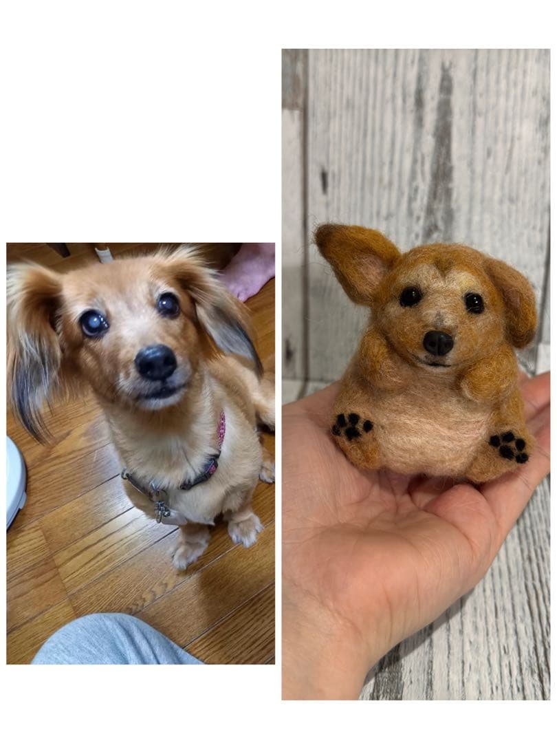 うちの子マスコット　まんまるあにまるず　羊毛フェルト　マスコット　ペット
