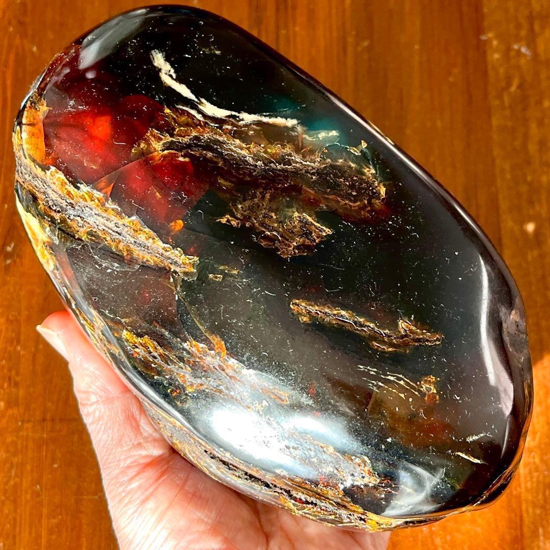 3340ct 琥珀 原石 標本 チェリー ブルー タイガー アンバー 激レア