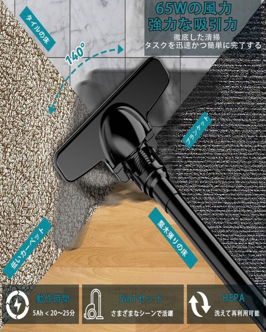 新品 充電式 掃除機 18V対応 コードレスクリーナー 集塵機 強力吸引 軽量