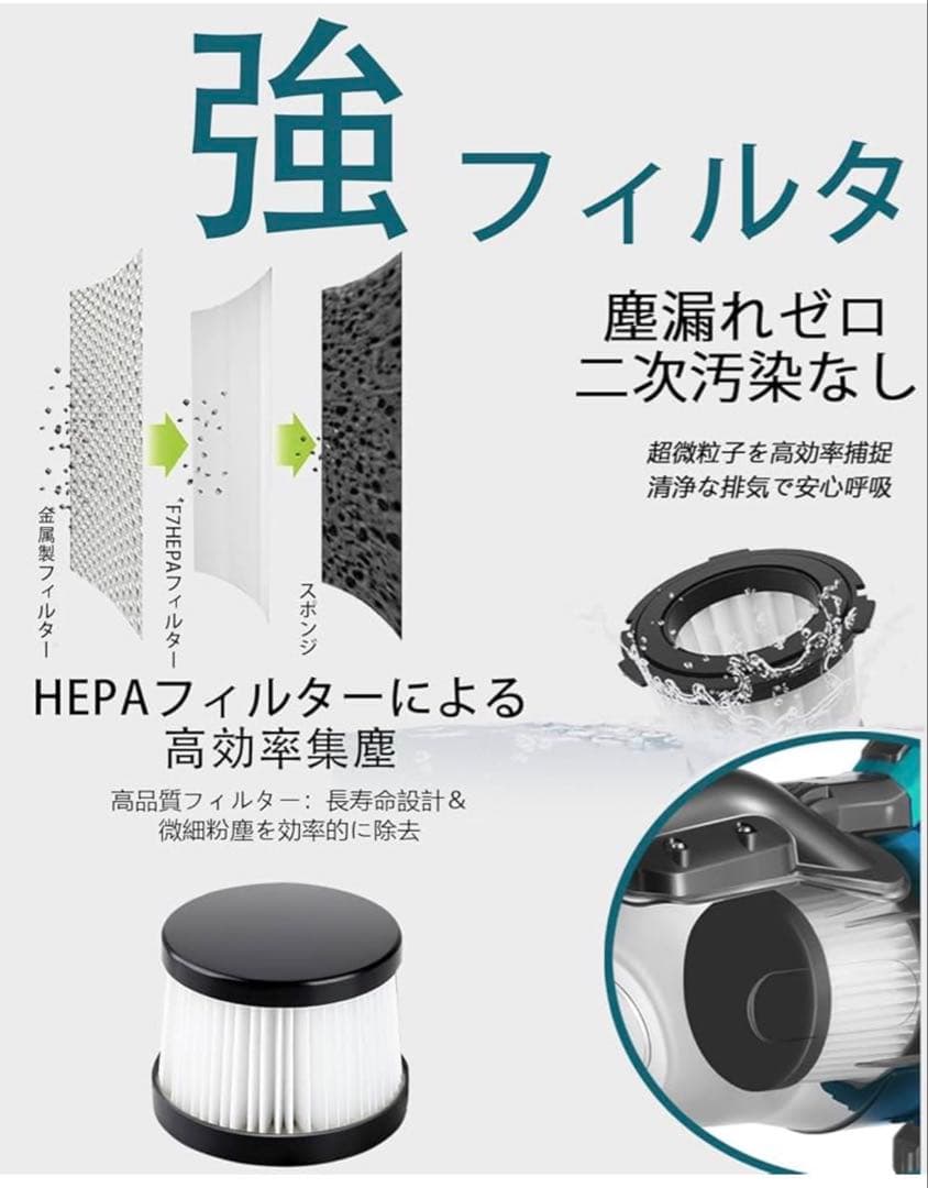 新品 充電式 掃除機 18V対応 コードレスクリーナー 集塵機 強力吸引 軽量
