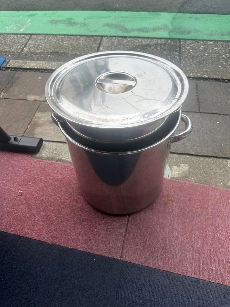 ステンレススチール 寸胴鍋 蓋付き ２個セット