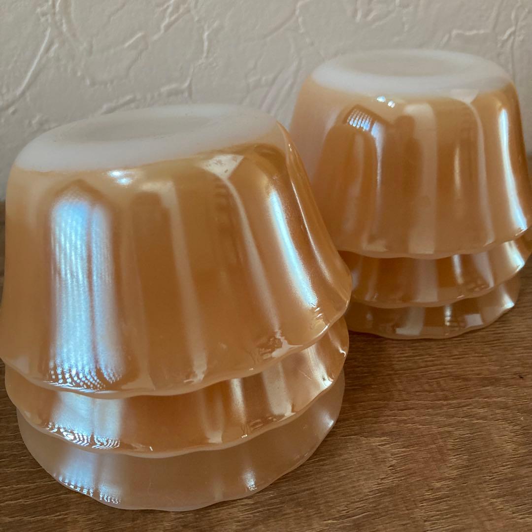 【未使用】ファイヤーキング ピーチラスター コッパーティント カスタードカップ