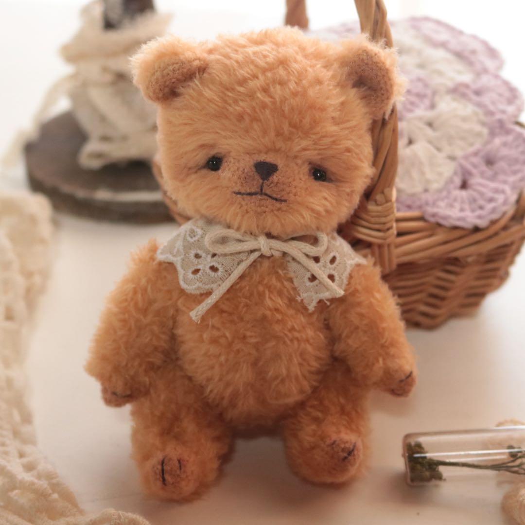 テディベア　キャラメル　ハンドメイド　13cm オリジナルベア　アーティストベア