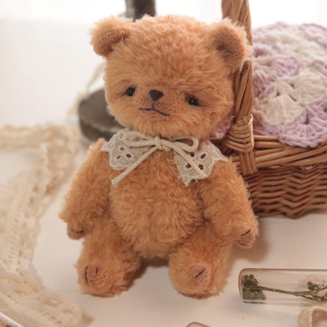 テディベア　キャラメル　ハンドメイド　13cm オリジナルベア　アーティストベア