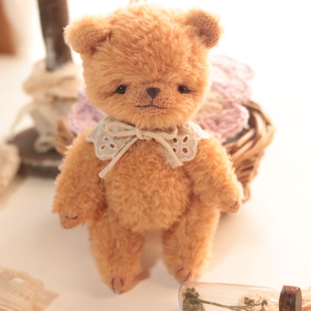 テディベア　キャラメル　ハンドメイド　13cm オリジナルベア　アーティストベア