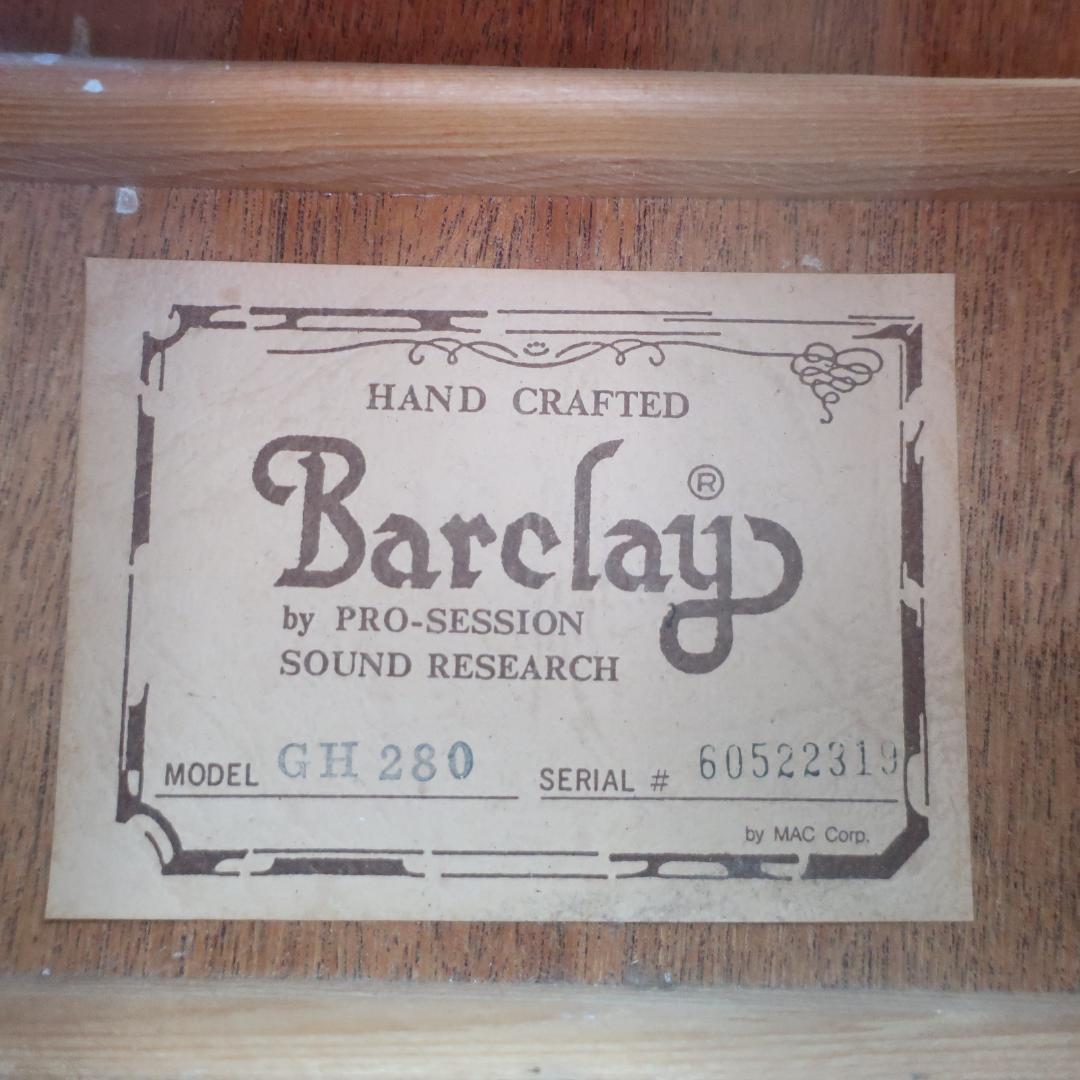 美品 Barclay GH280 ハミングバードタイプ ギター ケース付