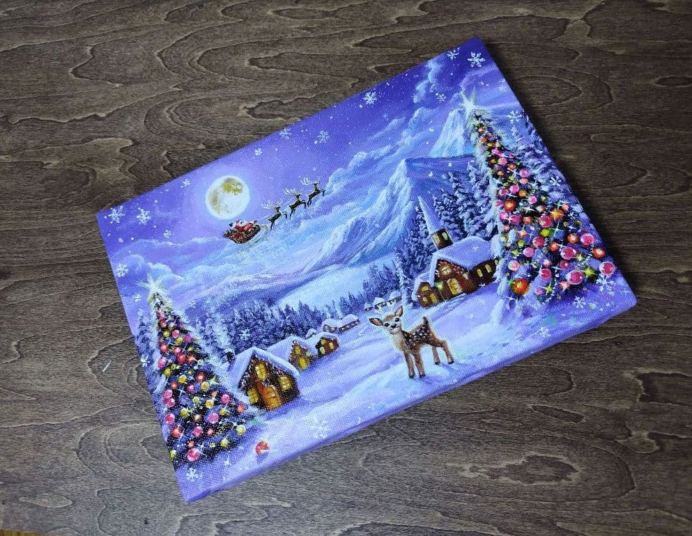 k*☆様 『月を眺めて』アクリル画 SM 風景画 絵画