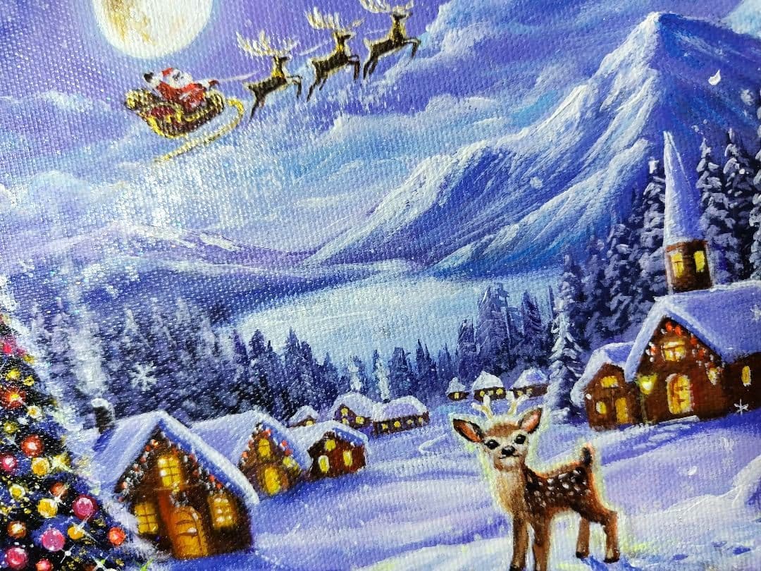 k*☆様 『月を眺めて』アクリル画 SM 風景画 絵画