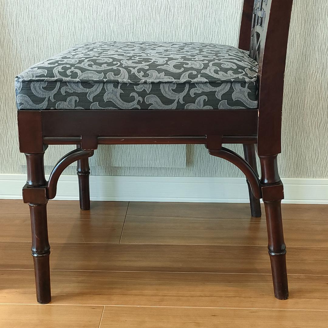 シノワズリ　ヴィンテージチェア　2脚セット　透かし彫り　リビング