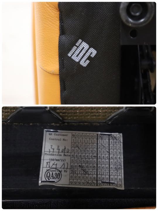 GMDNS157○ IDC大塚家具 シングルソファ 本革 オレンジ 安楽椅子