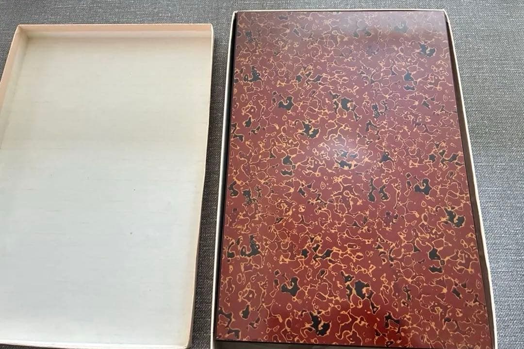 津軽塗 唐塗 花瓶＆花台セット 色味に個体差あり 箱付き