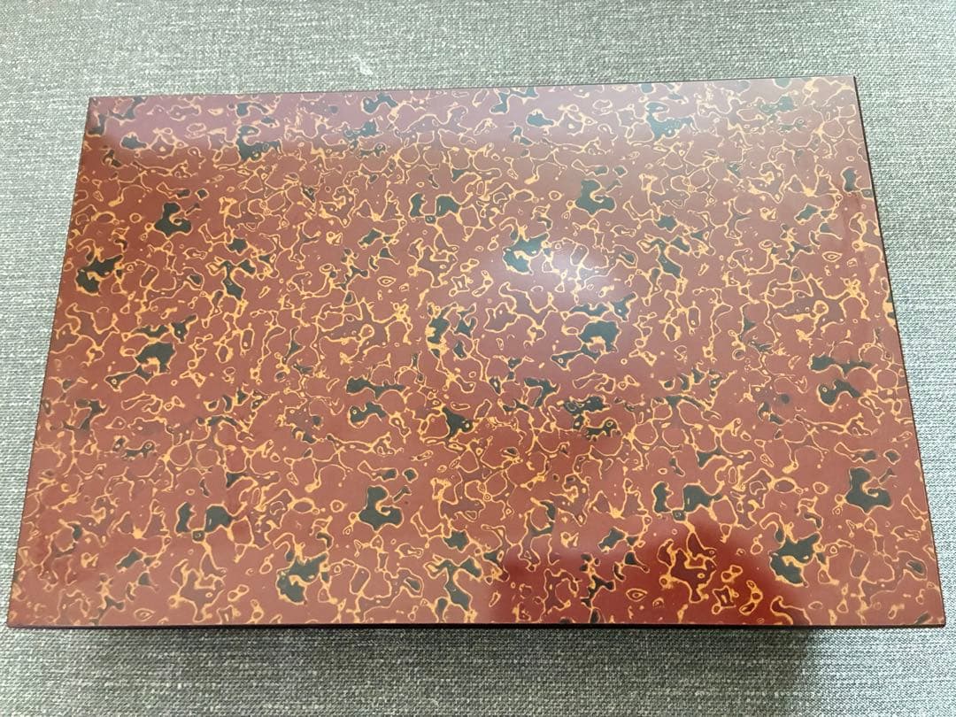 津軽塗 唐塗 花瓶＆花台セット 色味に個体差あり 箱付き