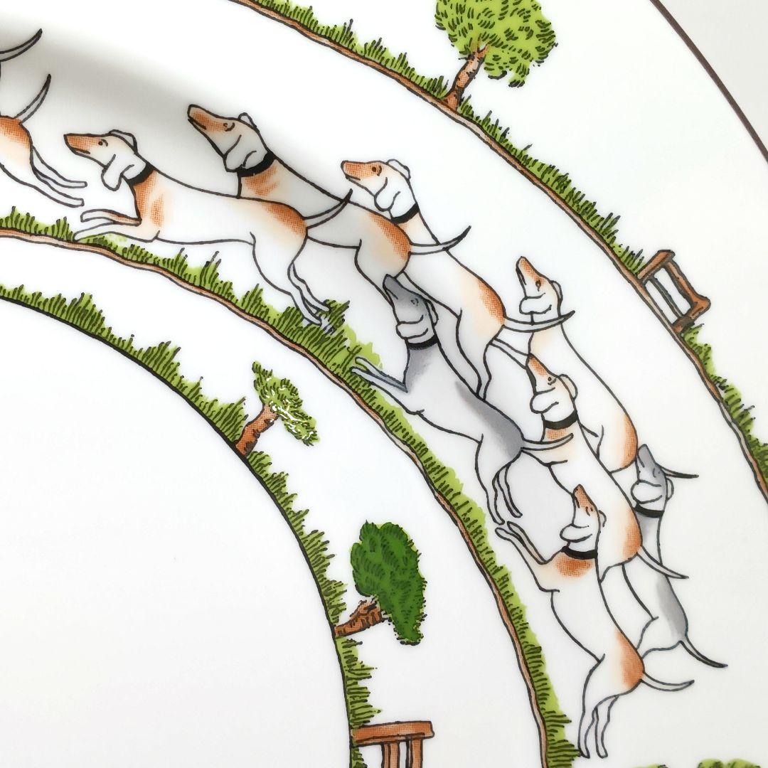 Y3333-4-2 ウェッジウッド ハンティングシーン プレート 直径27㎝