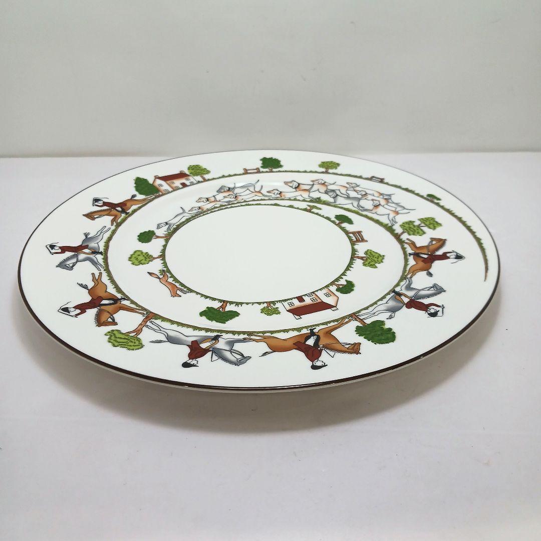 Y3333-4-2 ウェッジウッド ハンティングシーン プレート 直径27㎝