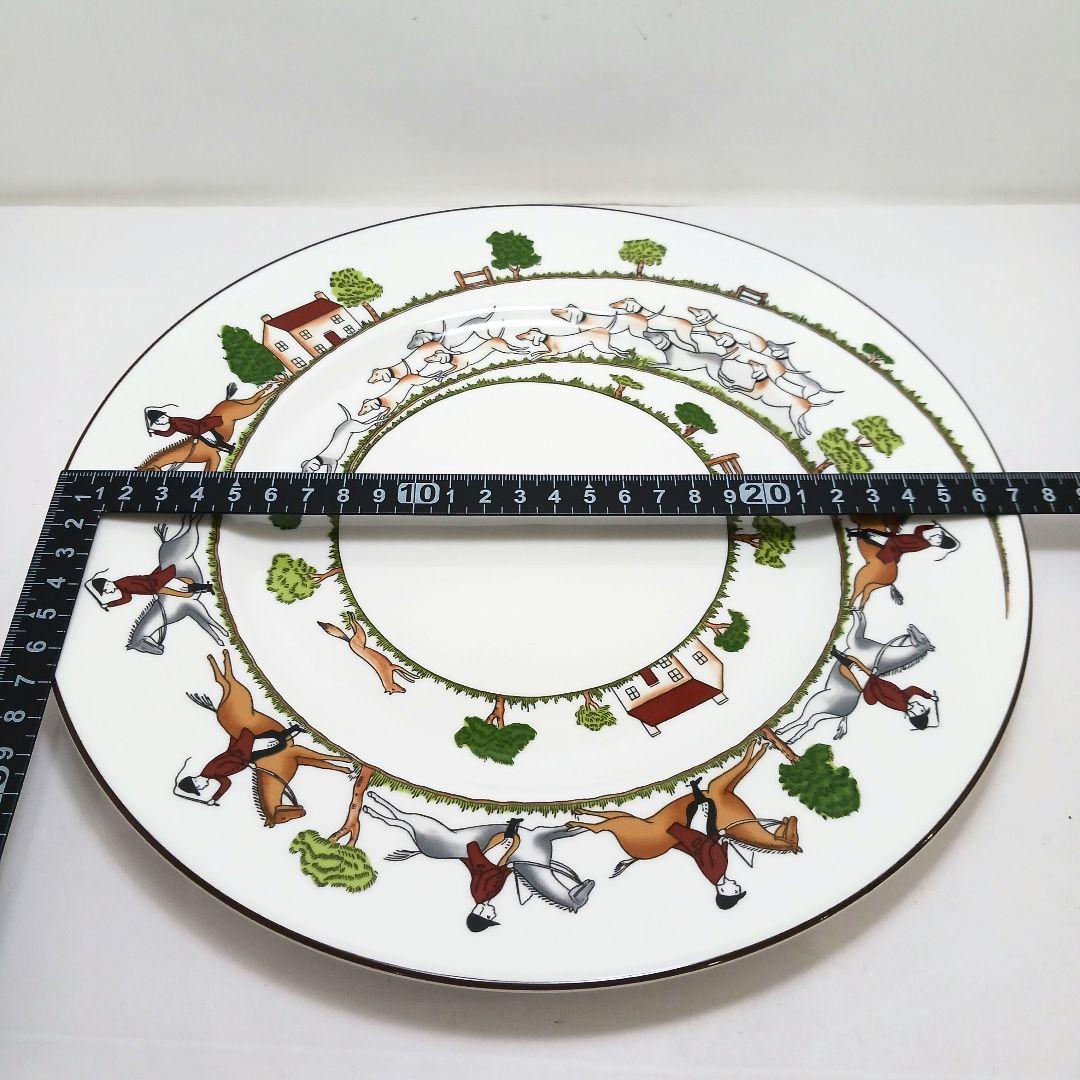 Y3333-4-2 ウェッジウッド ハンティングシーン プレート 直径27㎝