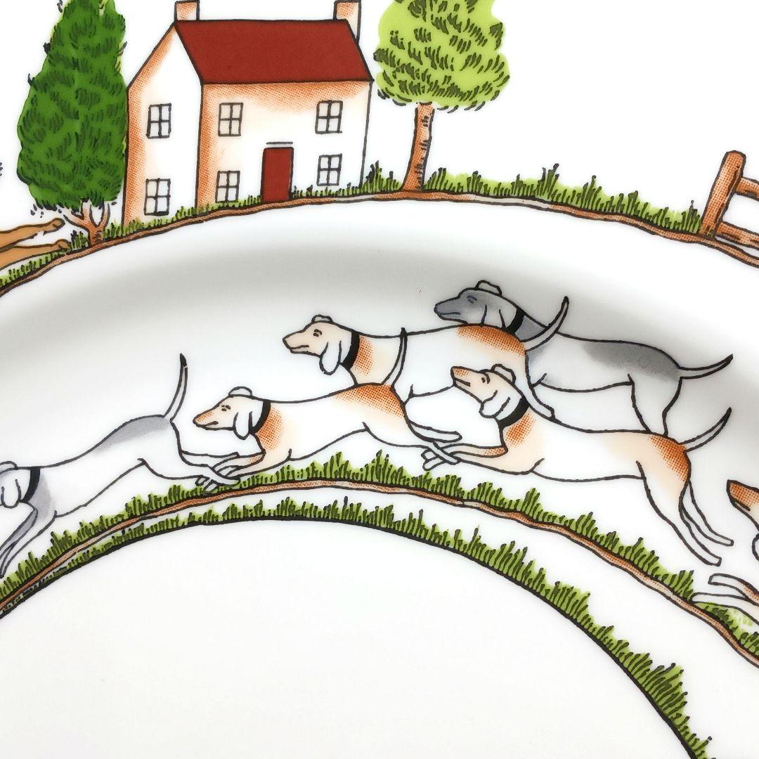 Y3333-4-2 ウェッジウッド ハンティングシーン プレート 直径27㎝