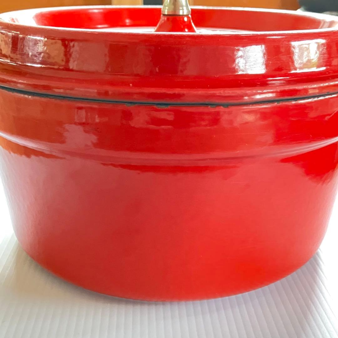 【ストウブ】STAUB ココットラウンド 20cm チェリーレッド 両手鍋