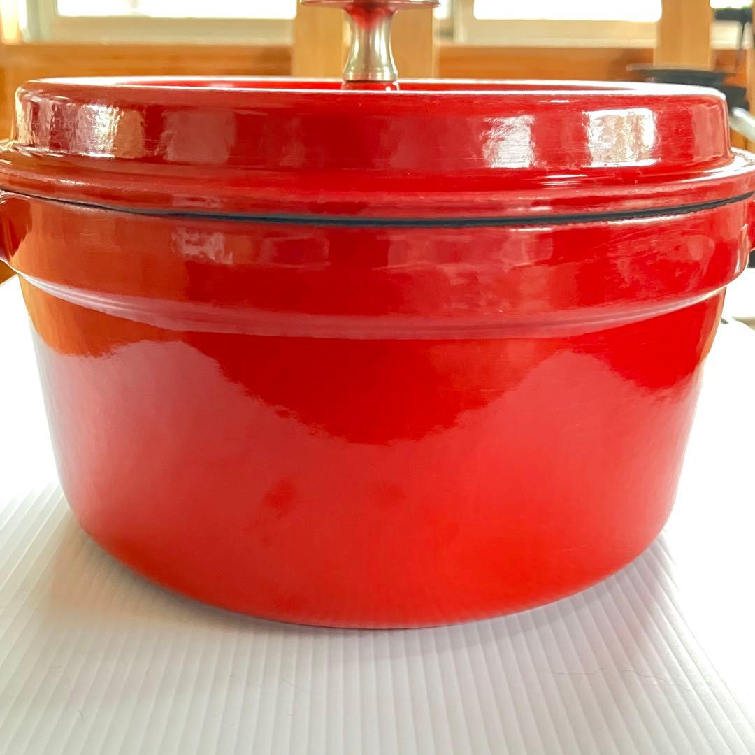 【ストウブ】STAUB ココットラウンド 20cm チェリーレッド 両手鍋