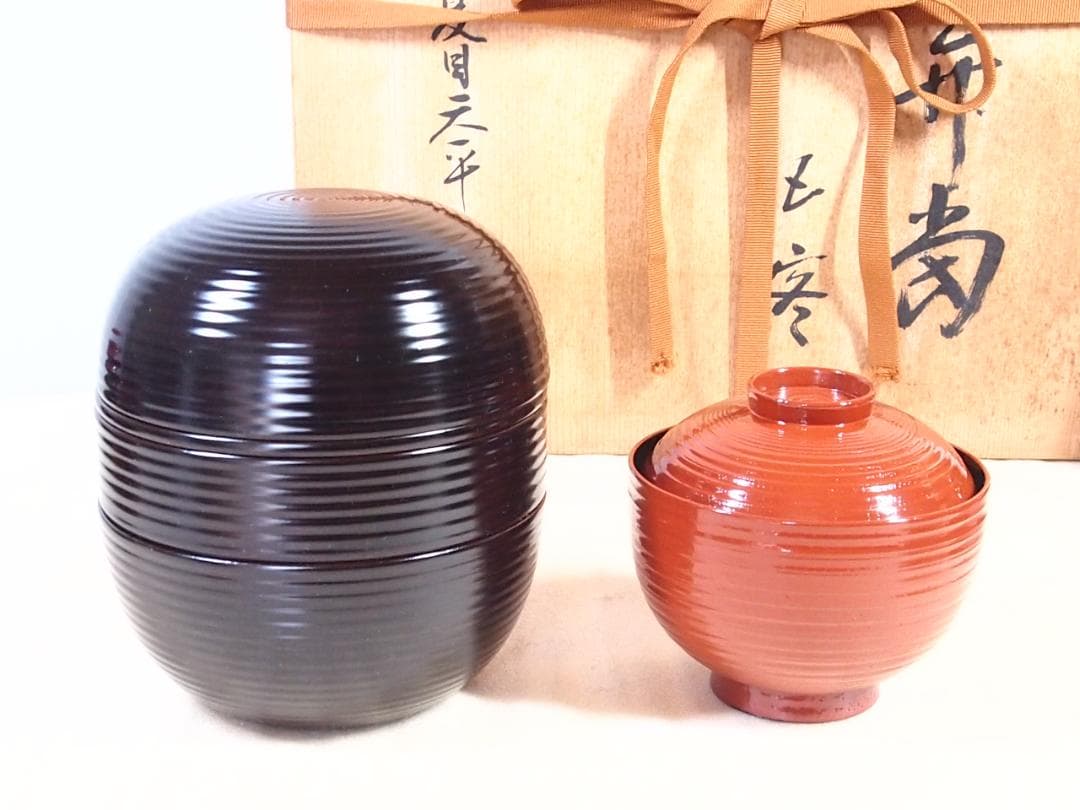 【未使用】信玄弁当 5客 夏目天平堂造 弁当箱 漆器/食器 行楽/行事/イベント