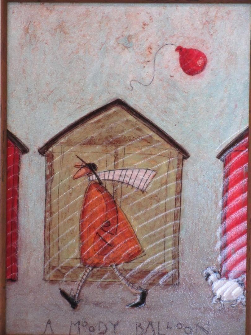 絵画　軽量ゲル●サムトフト アートフレーム「ムーディーなバルーン」●動物＆癒し