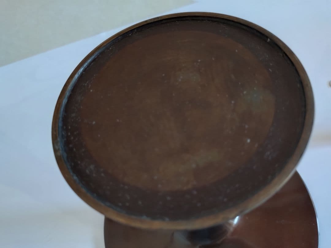 4 一文字　銅製 　花器 　池坊