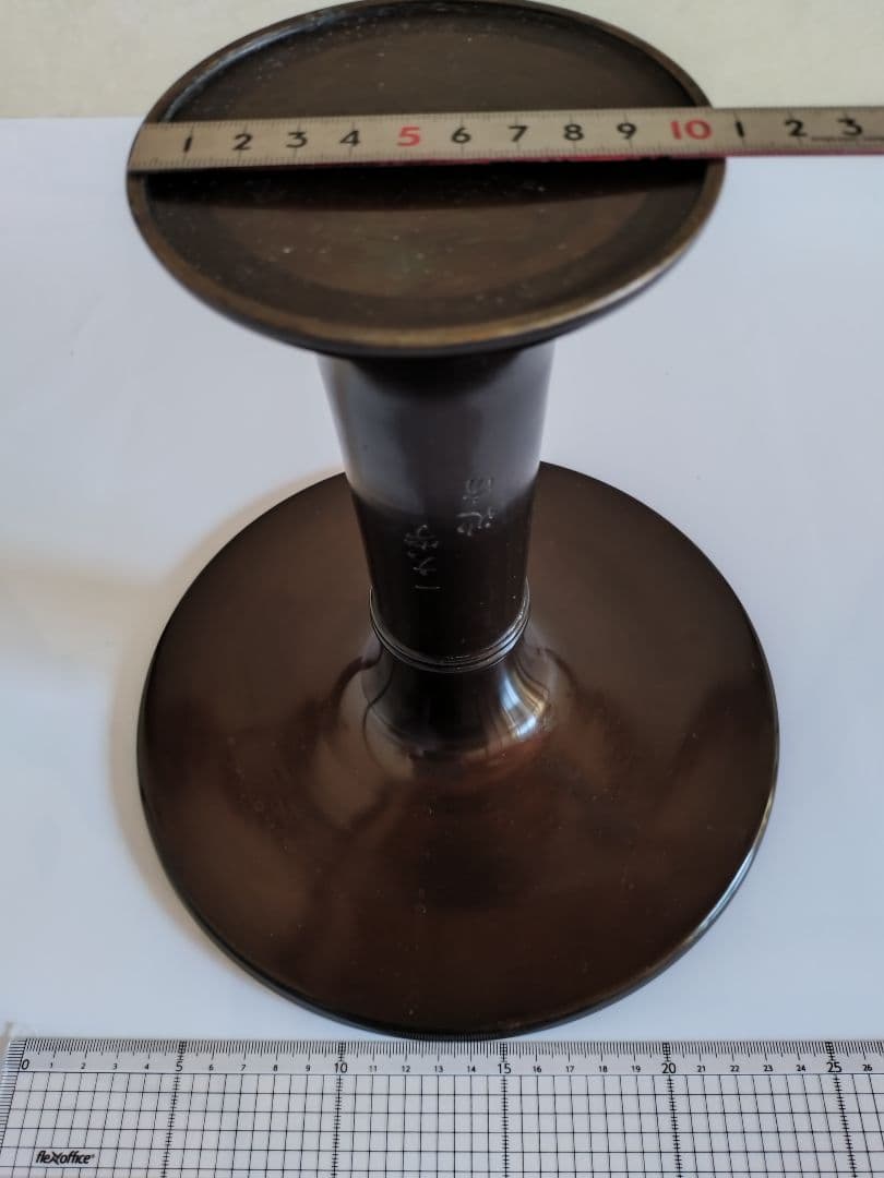 4 一文字　銅製 　花器 　池坊