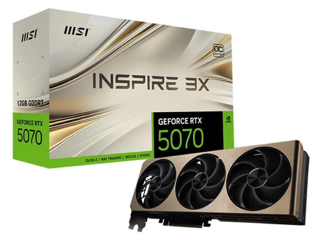 【新品/未開封】MSI GeForce RTX 5070 12G INSPIRE