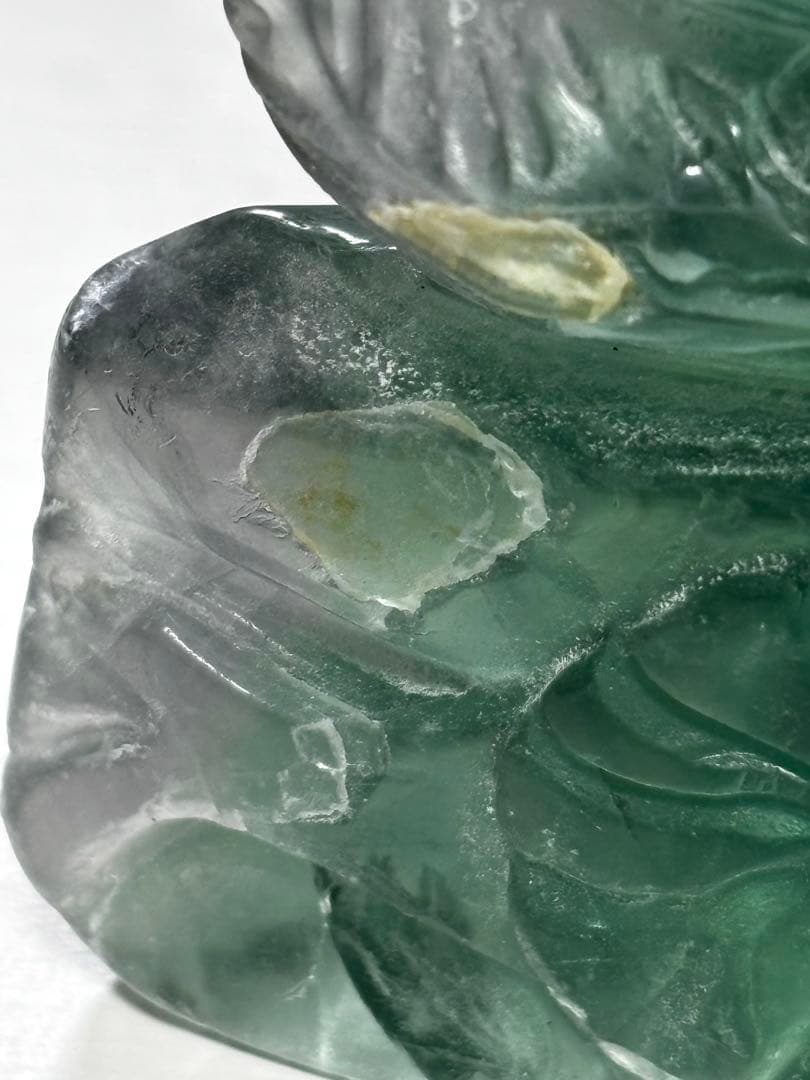 フロライト九尾置き物天然石