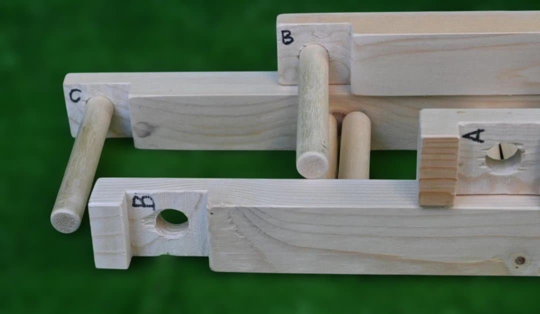 織り機 / 整経台 簡単組み立て式 5段 QQ